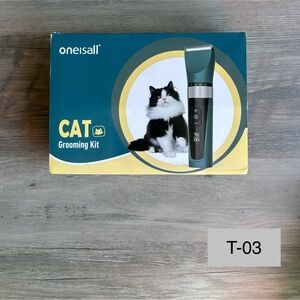 Cat Grooming Kit - Teal and Gray